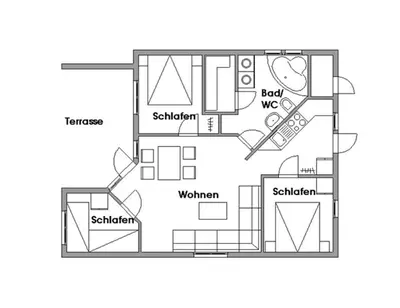 Grundriss der Unterkunft Ferienhaus Korsör