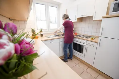 Küche/Küchenzeile in der Unterkunft Ferienhaus Saltkrokan