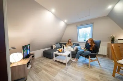 TV/Unterhaltungsangebot in der Unterkunft Ferienwohnung Kiebitz II