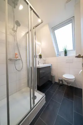 Ein Badezimmer in der Unterkunft Ferienwohnung Kiebitz II