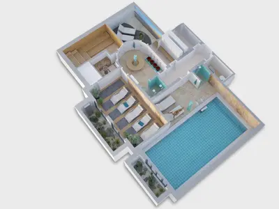 Der Swimmingpool an oder in der Nähe von Aparthotel Bernstein