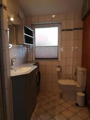 Ein Badezimmer in der Unterkunft Ferienhaus Kormoran