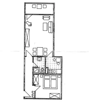 Grundriss der Unterkunft Am Sahlenburger Strand - Wohnung 27