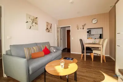 Ein Sitzbereich in der Unterkunft Haus Elisebeth Whg. 3