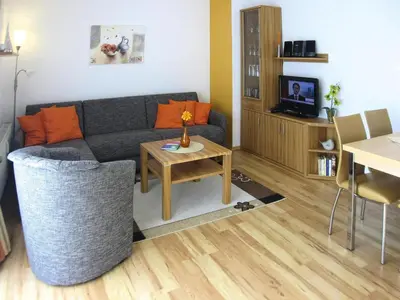 Ein Sitzbereich in der Unterkunft Apartment in Cuxhaven with community pool