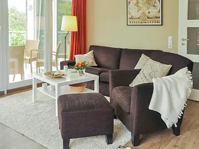 Ein Sitzbereich in der Unterkunft Appartement in Cuxhaven