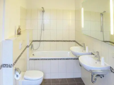 Ein Badezimmer in der Unterkunft Appartement in Cuxhaven