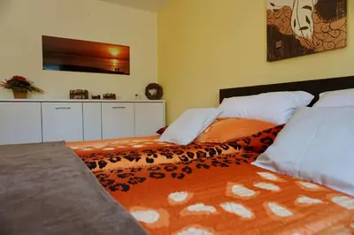 Ein Bett oder Betten in einem Zimmer der Unterkunft Ferienwohnung Wattfischer
