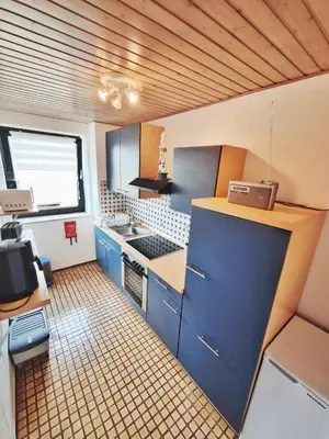 Küche/Küchenzeile in der Unterkunft Ferienwohnung Prange Cuxhaven