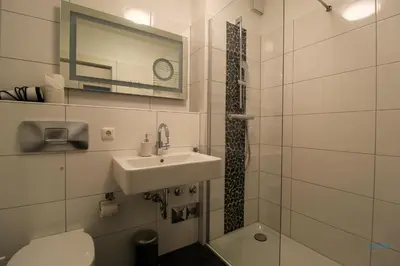 Ein Badezimmer in der Unterkunft Landhaus Rosenhof Wohnung 2