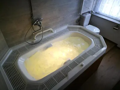 Ein Badezimmer in der Unterkunft Ferienwohnung mit Whirlpool