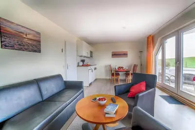 Küche/Küchenzeile in der Unterkunft Dünenglück, Ferienwohnung 12
