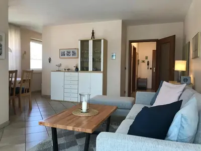 Ein Sitzbereich in der Unterkunft Am grooten Steen 1, Ferienwohnung 12