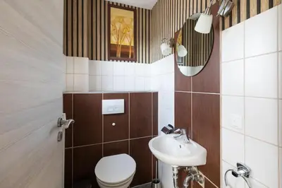 Ein Badezimmer in der Unterkunft Rugenbargsweg 65