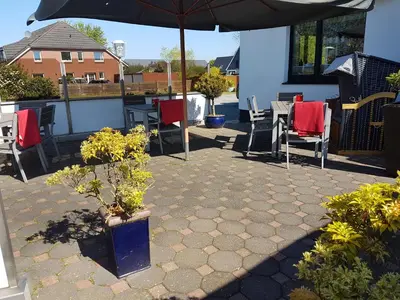 Ein Patio oder anderer Außenbereich in der Unterkunft Hotel das Möwenstübchen