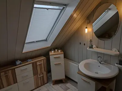 Ein Badezimmer in der Unterkunft Ferienwohnung Sietland
