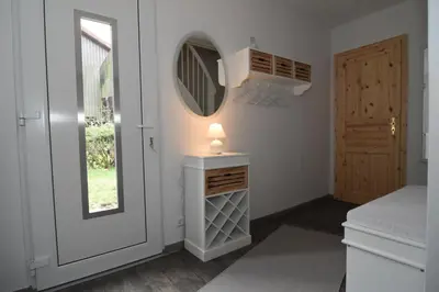 Ein Bett oder Betten in einem Zimmer der Unterkunft Ferienhaus kleine Villa