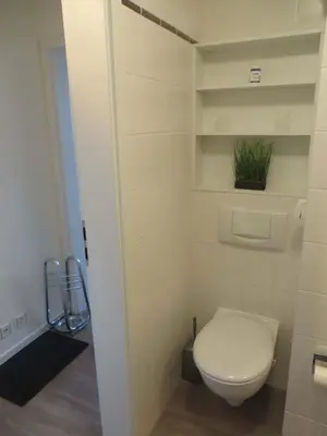 Ein Badezimmer in der Unterkunft Robbenplate, Whng. 8