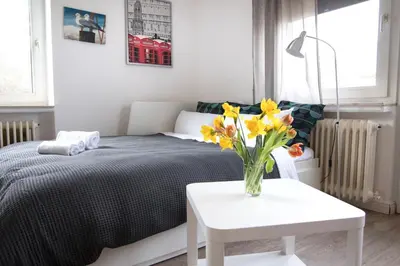 Ein Bett oder Betten in einem Zimmer der Unterkunft Frauenpreiss Whg. 54