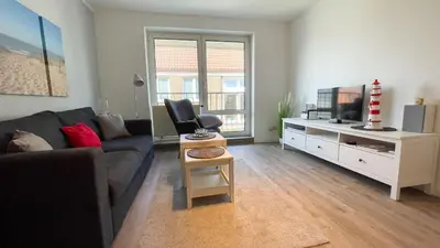 Ein Sitzbereich in der Unterkunft Nige Ooge 7