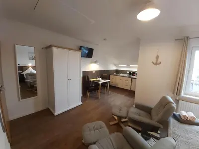 Küche/Küchenzeile in der Unterkunft Appartment Vermietung Lütje