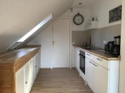 Küche/Küchenzeile in der Unterkunft Ferienwohnung Seestern