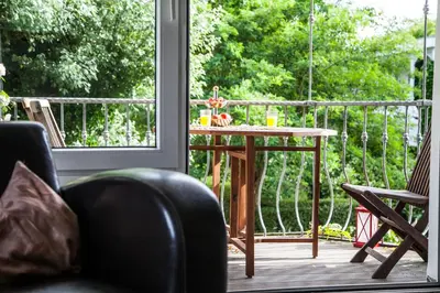 Ein Balkon oder eine Terrasse in der Unterkunft Ferienanlage Duhnen Haus 19