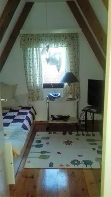 Ein Bett oder Betten in einem Zimmer der Unterkunft Nordseedeich