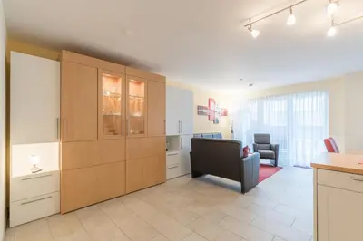 Ein Sitzbereich in der Unterkunft Dünenflair Wohnung 2