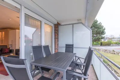 Ein Balkon oder eine Terrasse in der Unterkunft Dünenflair Wohnung 2