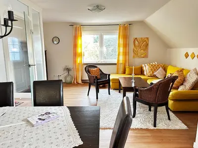 Ein Sitzbereich in der Unterkunft Haus Wexler 5 - OG