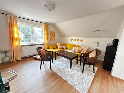 Ein Sitzbereich in der Unterkunft Haus Wexler 5 - OG