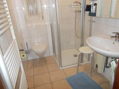 Ein Badezimmer in der Unterkunft Neptunweg