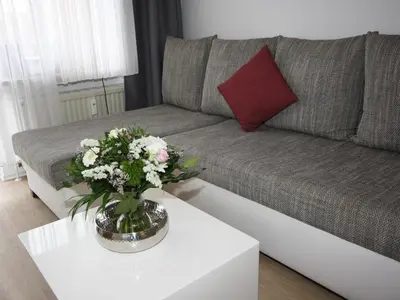 Ein Sitzbereich in der Unterkunft Residenz Albatros Cuxhaven 1