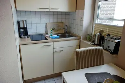 Küche/Küchenzeile in der Unterkunft Elbe 1 21