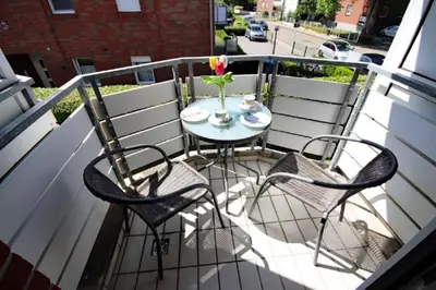 Ein Balkon oder eine Terrasse in der Unterkunft Gorch Fock 04