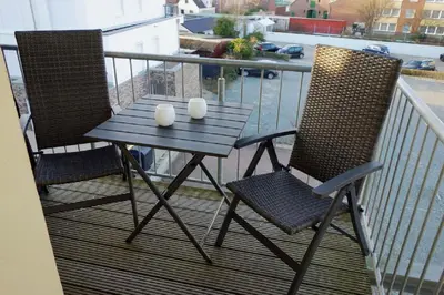 Ein Balkon oder eine Terrasse in der Unterkunft Nordsee 05