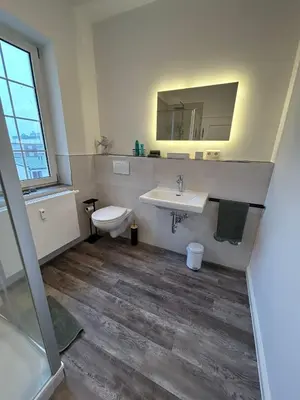 Ein Badezimmer in der Unterkunft Nordsee 05