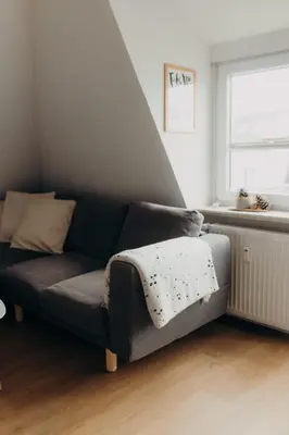 Ein Sitzbereich in der Unterkunft Nordsee 07
