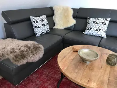 Ein Sitzbereich in der Unterkunft Voßhörn 09