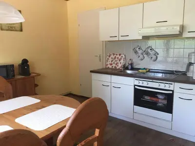 Küche/Küchenzeile in der Unterkunft Ferienwohnung bi Klatt tu Hus