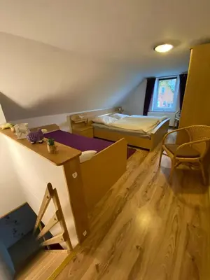 Ein Sitzbereich in der Unterkunft Ferienwohnung bi Klatt tu Hus
