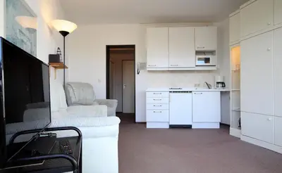Küche/Küchenzeile in der Unterkunft Haus Seehütte Wohnung 402
