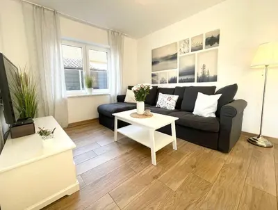 Ein Sitzbereich in der Unterkunft Cuxhavener Straße 5/2