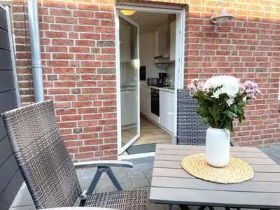 Ein Balkon oder eine Terrasse in der Unterkunft Cuxhavener Straße 5/2