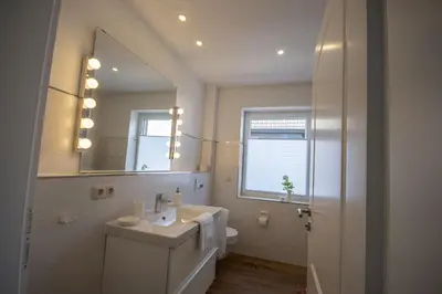 Ein Badezimmer in der Unterkunft Cuxhavener Straße 5/3