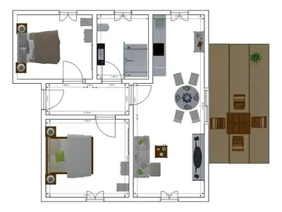 Grundriss der Unterkunft Cuxhavener Straße 5/4