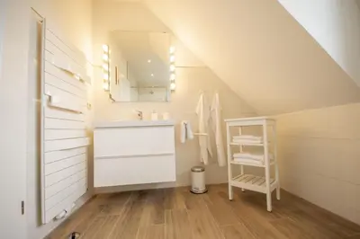 Ein Bett oder Betten in einem Zimmer der Unterkunft Cuxhavener Straße 5/5