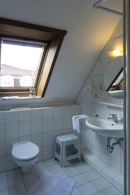 Ein Badezimmer in der Unterkunft Pension Appartementhaus Hus Möhlenbarg