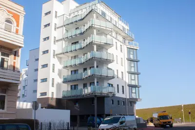Das Gebäude in dem sich die Ferienwohnung befindet